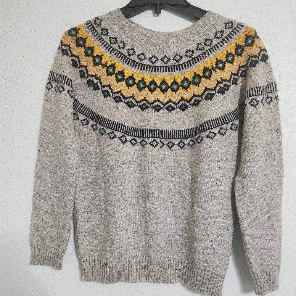 Vintage Sweater Womens Size Small Multicolor Fair Isle Crewneck Coz